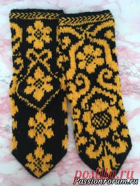 Носочки. "Июль. Жара". Связаны спицами. Схема. - запись пользователя Антонида в сообществе Вязание спицами в категории Вязание спицами аксессуаров
