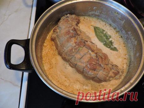 Мясо тушёное в молоке