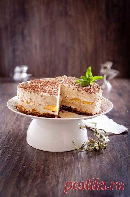 Life tastes great! - Торт за 30 минут! Кофейный мусс с персиками и бискивитом. Автор: lifetastesgreat