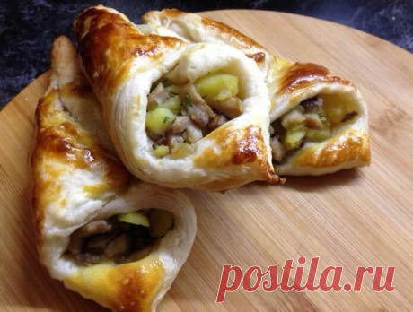 Новогодние горячие закуски: грибные кулёчки в трех вариантах | Кулинарные записки обо всём | Яндекс Дзен