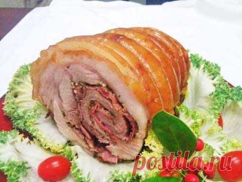 Рулет из свиной рульки