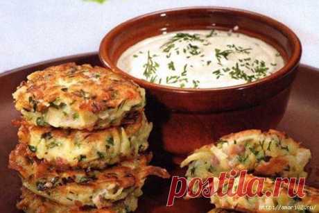 Картофельно - кабачковые оладьи.