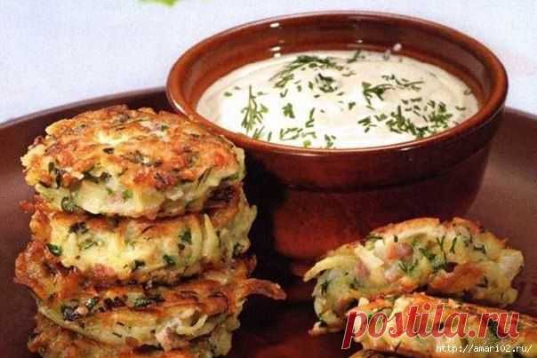Картофельно - кабачковые оладьи.