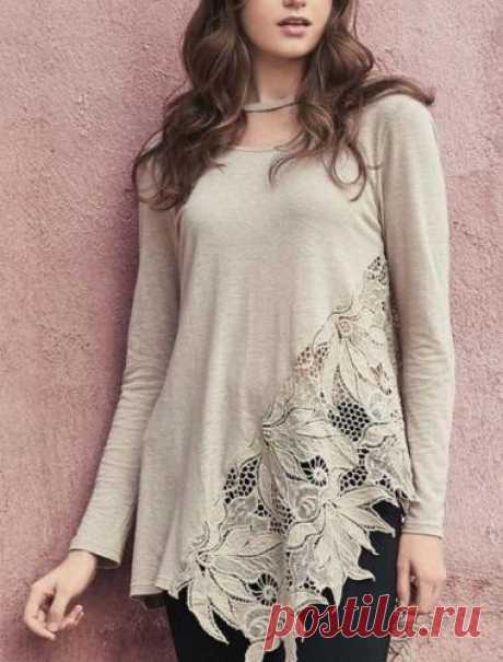 Monoreno Floral Crochet Lace Top w/ Choker - Taupe – Debra's Passion Boutique
