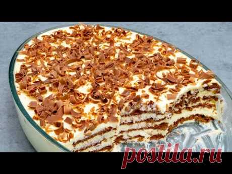 Вкусный торт без выпечки, который исчезает за минуту!