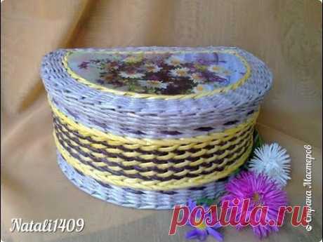 Плетение из газетных трубочек. Узор &quot;Рыбьи косточки&quot;. Мастер-класс.