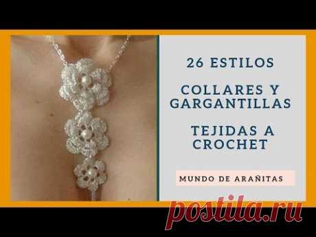 COLLARES TEJIDOS a crochet 26 ESTILOS