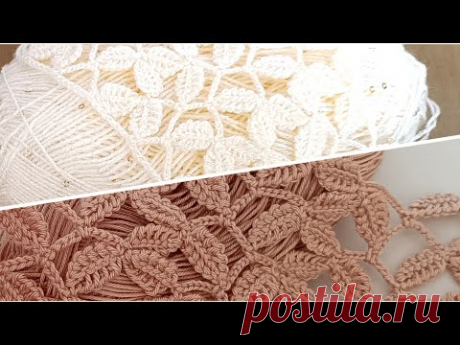 Вы тоже можете это сделать! только 1 ряд узора из 3-х листиков крючком