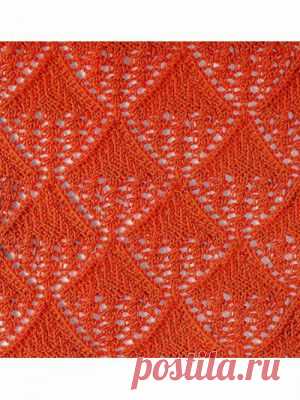 Ажурный узор спицами — Шпуля - сайт о вязании