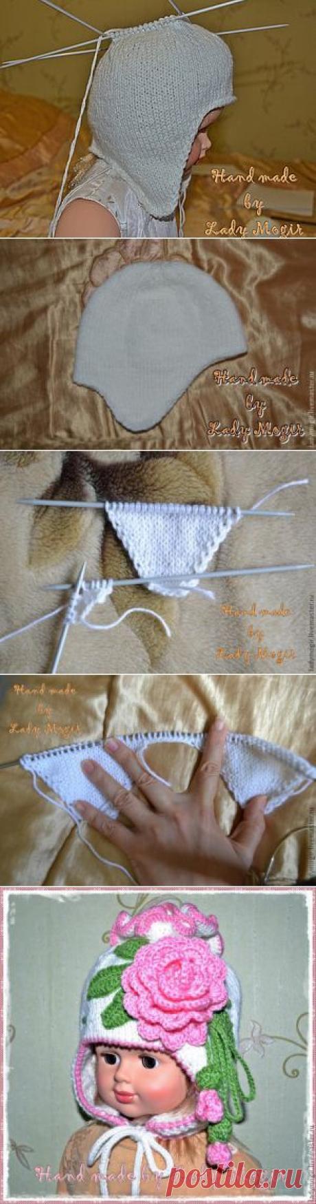 Двойная шапочка с ушками - Ярмарка Мастеров - ручная работа, handmade