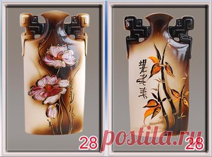 115 Ваза Сакура II 37 см. При заказе в примечании пишем какая ваза нужна (слева | Предметы интерьера для гостиной