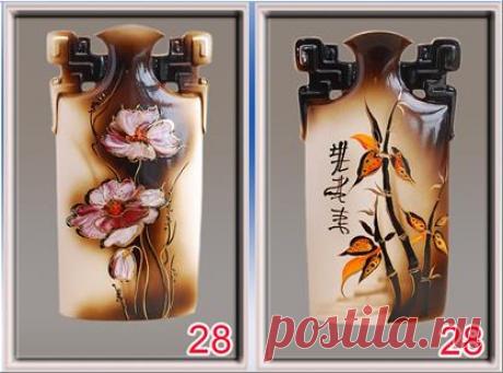 115 Ваза Сакура II 37 см. При заказе в примечании пишем какая ваза нужна (слева | Предметы интерьера для гостиной