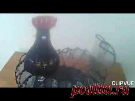 #Reciclagem
Galinha feita com garrafa pet,e crochê