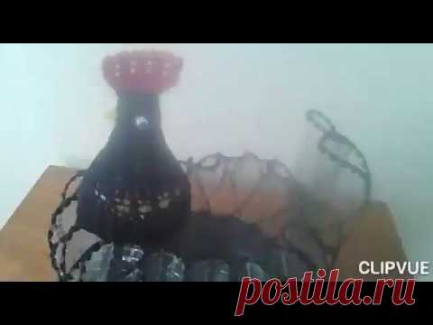 #Reciclagem
Galinha feita com garrafa pet,e crochê