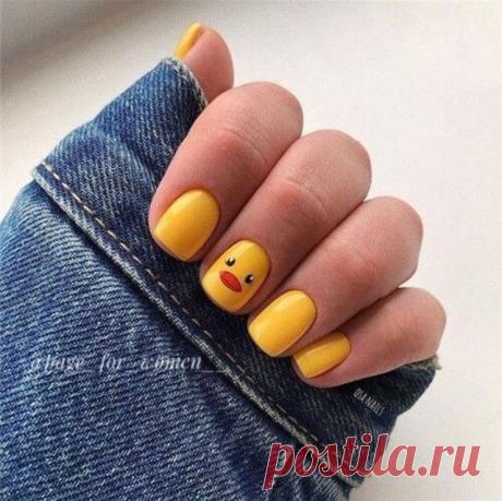 Очень милый маникюр 💛 | Дизайнерские ногти, Квадратные ногти, Ногти 30.08.2019 - #желтыйманикюр #маникюр #маникюрчик #дизайнногтей #уточка