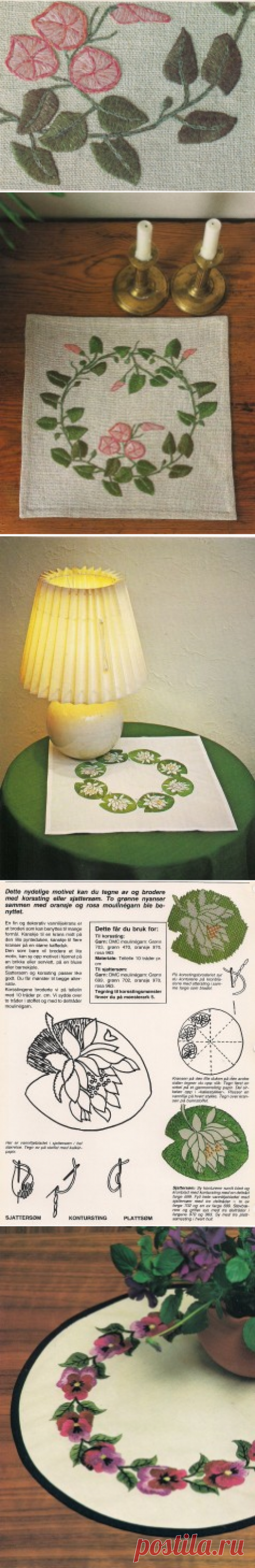 Вышивка* цветы-венки ....................................... - Всем, кто вяжет, дарю старые идеи для новых работ