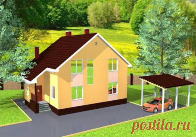 Проект жилого дома из газобетона 150 м2. Скачать