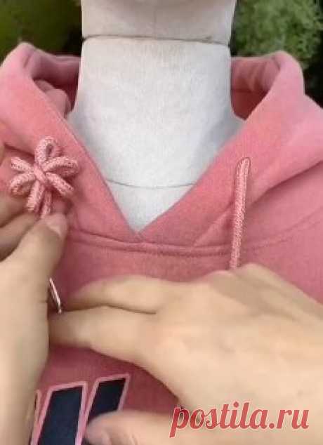 ЯжеХозяйка Как нестандартно завязать шнурки на толстовке 😊