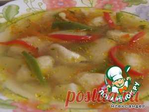 Суп с чесночными клецками - кулинарный рецепт