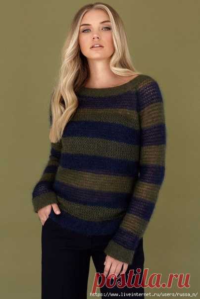 Джемпер из мохера Rich от Kim Hargreaves из коллекции Bitter.