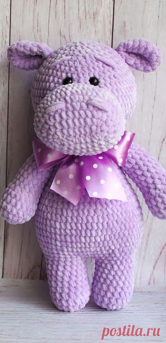 PDF Бегемотик Тоша крючком. FREE crochet pattern; Аmigurumi animal patterns. Амигуруми схемы и описания на русском. Вязаные игрушки и поделки своими руками #amimore - большой бегемот из плюшевой пряжи, плюшевый бегемотик.