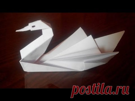 Как сделать оригами лебедя, origami swan