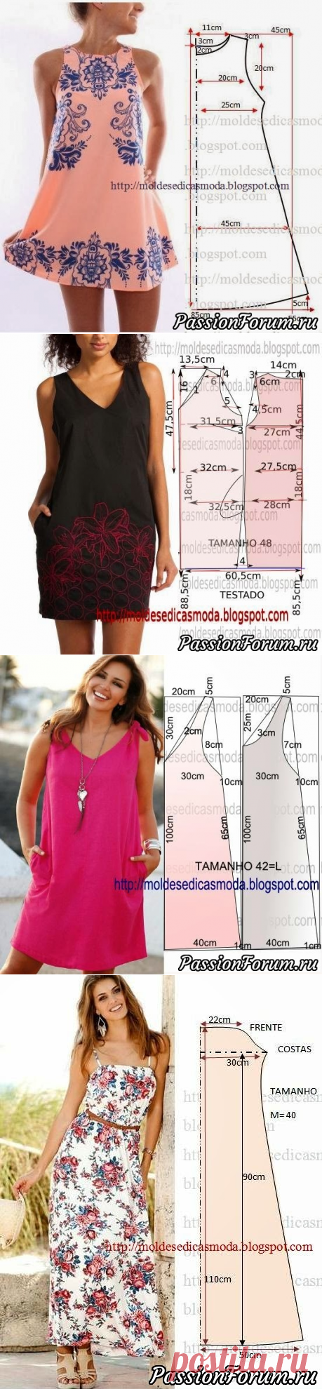 Выкройки женских платьев