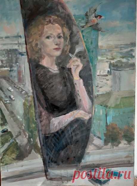 Эскиз к автопортрету.
Оргалит, темпера. 60х50 см. 2021 год.
Автор Татьяна Паола