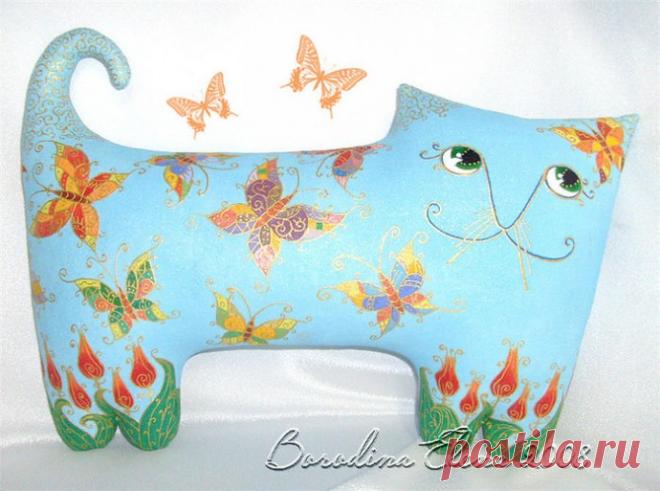 Котыподушки.текстильные диванные коты елены бородиной. | Colors.life