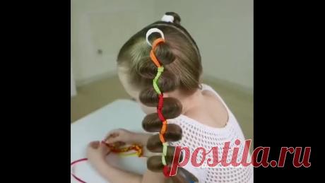 Удивительная прическа для девочки