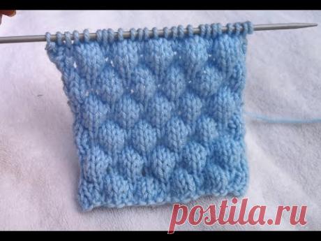 №112 Узор спицами БУФЫ, ПУЗЫРЬКИ, БУГОРКИ. Этот узор для шапочки, детской кофточки