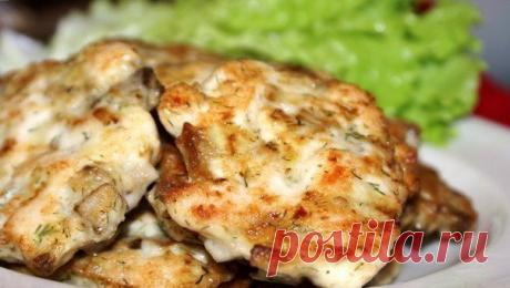 Куриные котлеты с шампиньонами