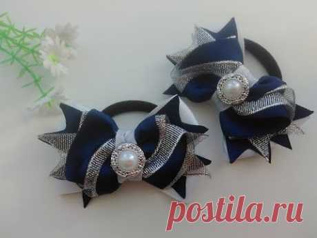 Бантики Канзаши из лент 2,5 см Мастер Класс / Bows Kanzashi tape 2.5 cm Master Class