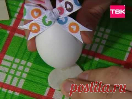 ▶ HAND MADE Пасхальное яйцо &quot;Белый кролик&quot; - YouTube