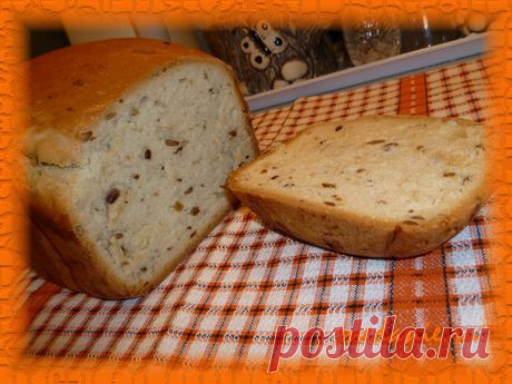 Сметанный хлеб с семечками в хлебопечке - рецепт с фото