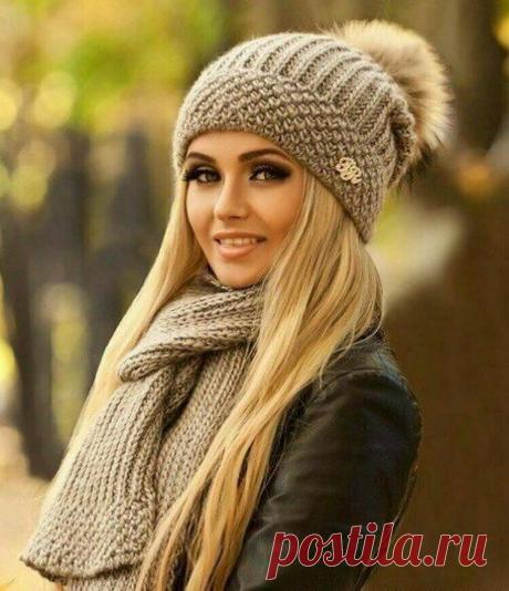 Эффектная шапочка спицами - как вязать | Tvorlen | Яндекс Дзен