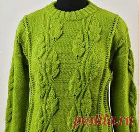 Схемы узоров с листьями. По-настоящему осеннее настроение | Ольга knits спицами и крючком | Яндекс Дзен