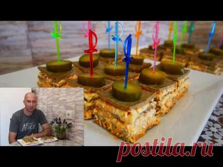 Закуска из печени. Фуршетная закуска. БЫСТРО КРАСИВО и ВКУСНО!!!