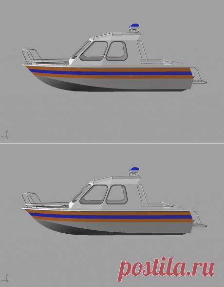 Алюминиевая моторная лодка (катер) с каютой — RusBoat-65R