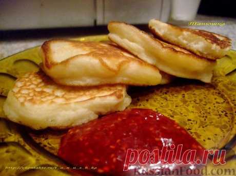 Рецепт: Воздушные оладьи на кефире (без яиц) на RussianFood.com