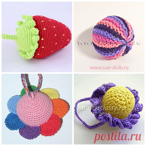 Как связать погремушку крючком. Схемы и мастер-классы
