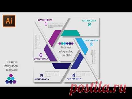 business infographic template | Graphic Design | Illustrator CC Tutorial