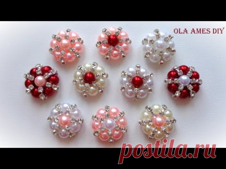 Канзаши/ Серединки для канзаши своими руками Мастер Класс/ Kanzashi Flower tutorial/ Ola ameS DIY