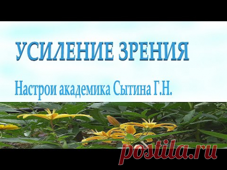 УСИЛЕНИЕ ЗРЕНИЯ (С ПАУЗАМИ ДЛЯ ПОВТОРЕНИЯ ВСЛУХ) СЫТИН Г.Н. - YouTube