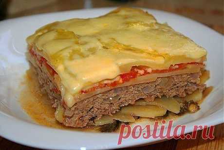 Овощная запеканка с фаршем..