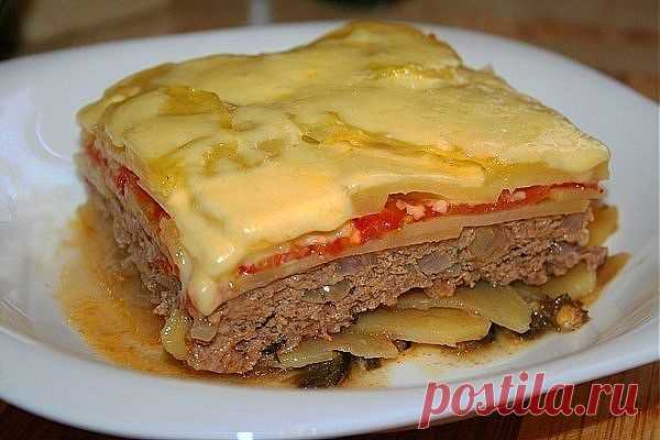 Овощная запеканка с фаршем..