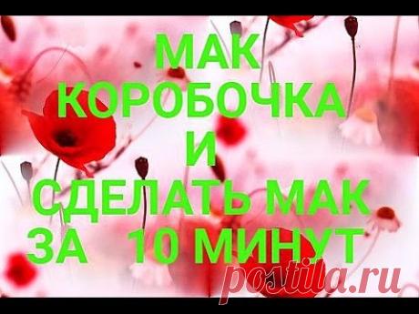#Маки_коробочка_украшение_для_волос_из_атласнвх_лент.