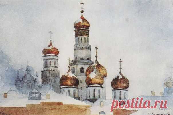 Колокольня Ивана Великого и купола Успенского собора / История цивилизаций!