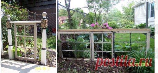 DIY Craft Projects using Old Vintage Windows Doors - Trash to Treasure - Architectural Salvage