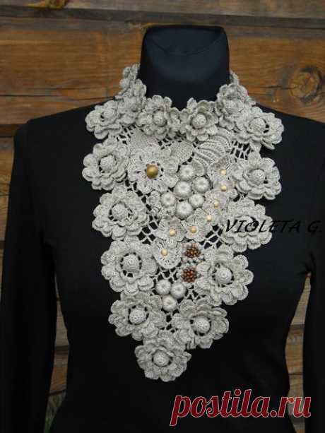 Irish crochet &amp;: COLLARS + JEWELRY.........ВОРОТНИКИ + БИЖУТЕРИЯ